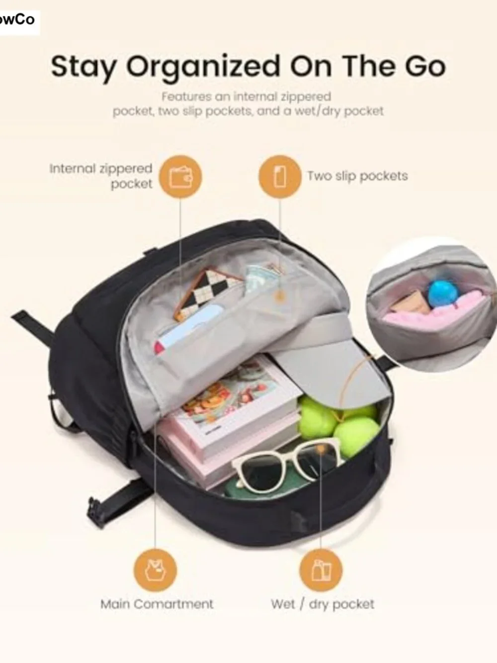 Tennis Backpack for Men & Women Fits 27